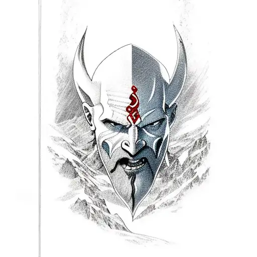 Kratos On Top Of A Snow Capped Mountain