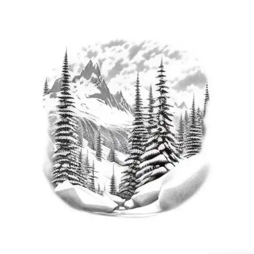 A Majestic Mountain Range With A Hidden Trail Leading To A Breathtaking View