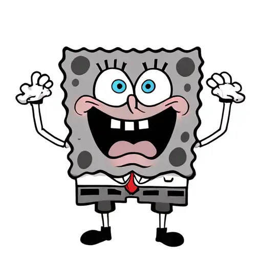 Spongebob Squarepants Black Grey