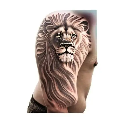 A Forrest Around Lion With Mountains And Other Nature Inspired Animals