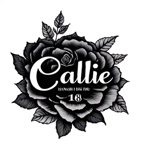 Callie Name Written With Date Of Birth