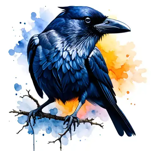 Crow Watercolor