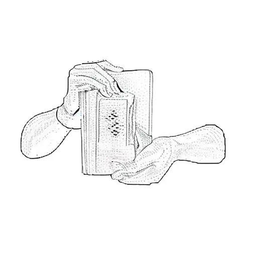 Two Hands Holding A Book