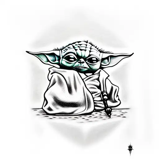 Baby Yoda With Harry Potter Wand