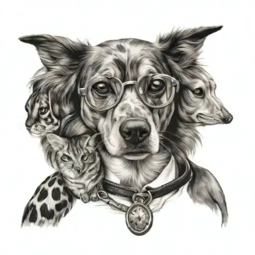 A Realistic Portrait Of A Veterinarian Caring For Animals