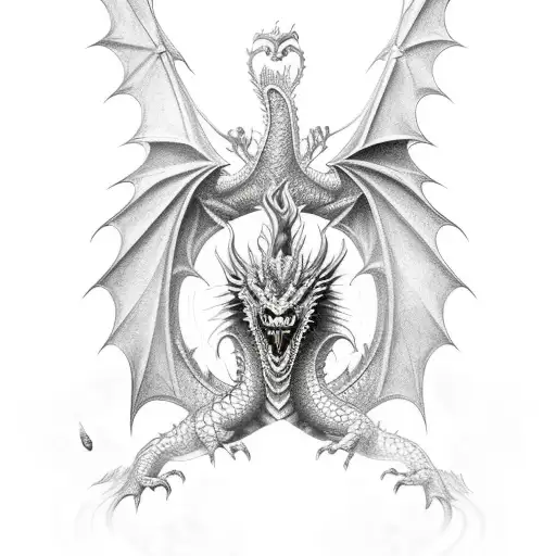 Dragon Protecting Castle