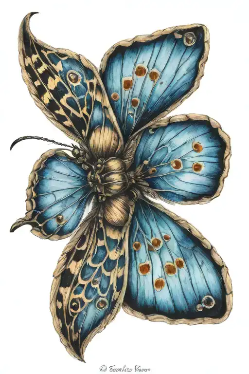 Western Blue Tailed Butter Fly