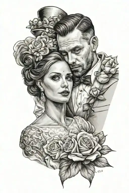 Portrait Of Bride And Groom
