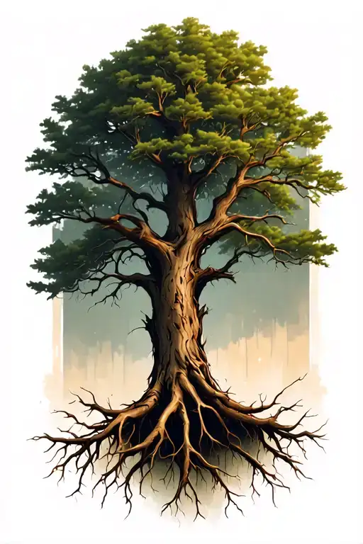 A Dead Tree With Roots
