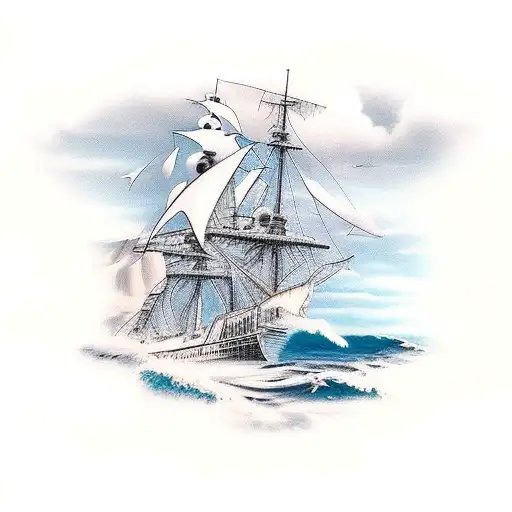 Ocean Scenery With Two Frigatebirds