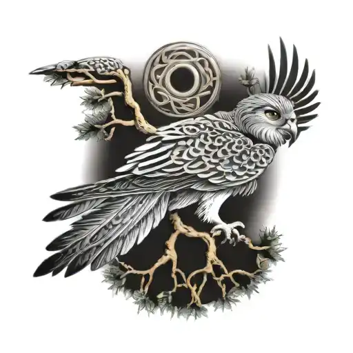 Celtic Tree Of Life Branch Polish Falcon