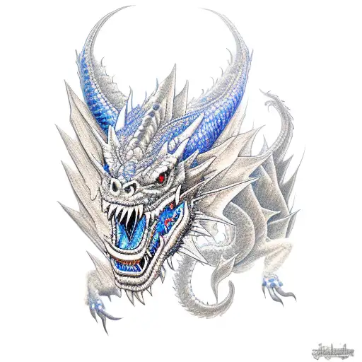 Full Body Blue Dragon