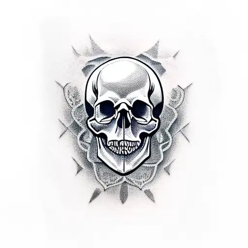 Skull Saying Memento Mori