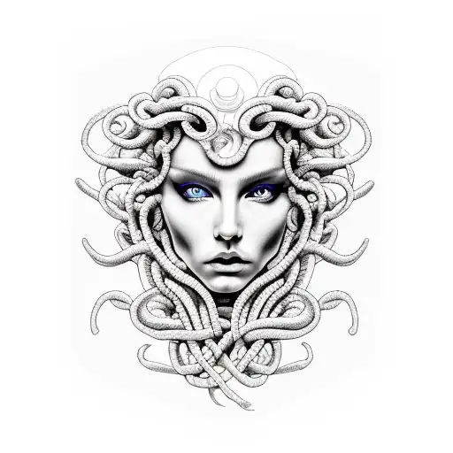 Gorgeous Woman Medusa Split