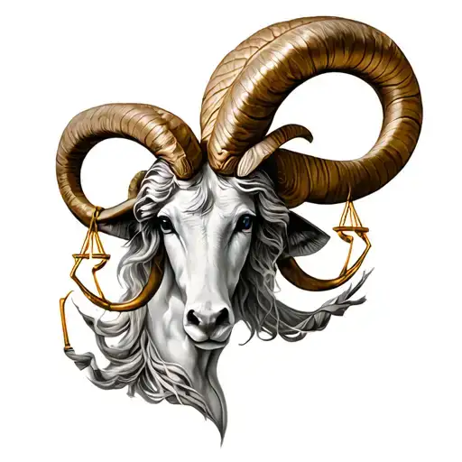 Aries Libra Taurus Zodiac Symbol Intertwined Within