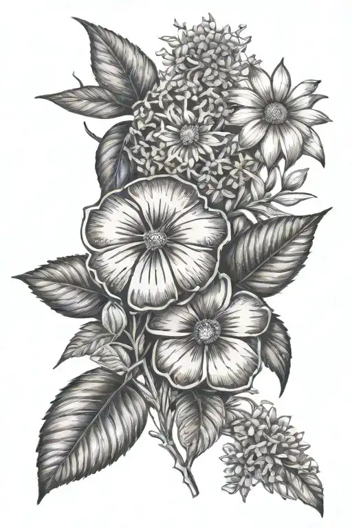 Florida Orange And Wildflowers