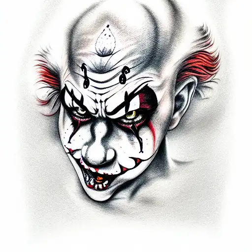 Scary Clown With A Balloon