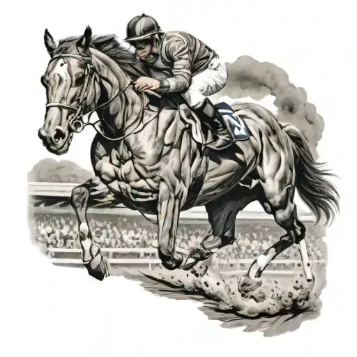 A Race Horse With Broken Leg