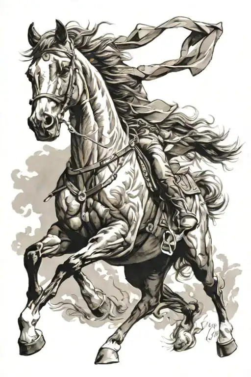 Western And Horse Galloping