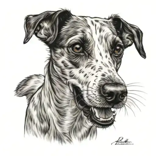 Jack Rassel Dog With Open Mouth Eyes Closed