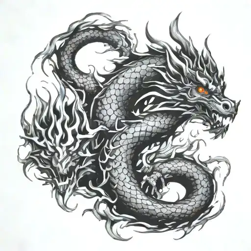 Black Flames And Dragon