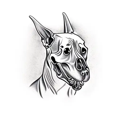 Bull Terrier Dog Skull