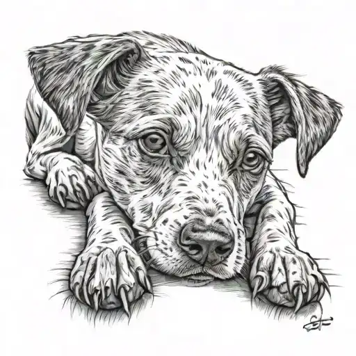 Jack Rassel Dog Lying On The Deck