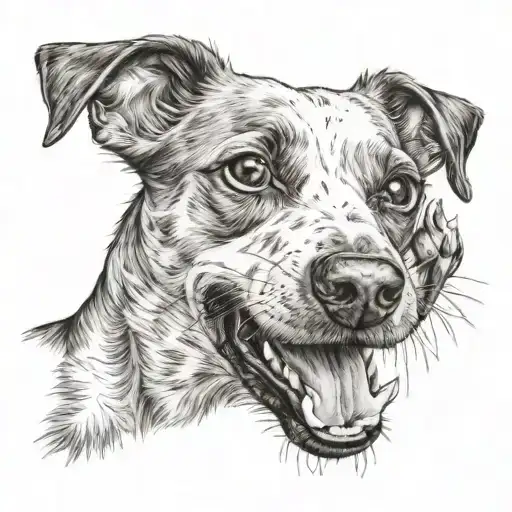 Jack Rassel Dog With Tongue