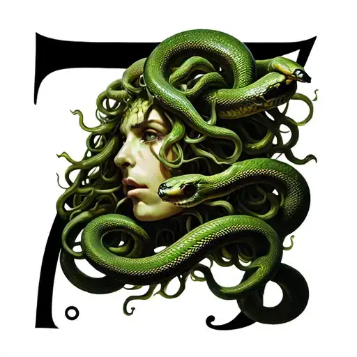 Medusa Covered In Snakes Number 7
