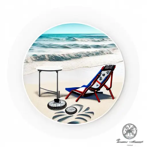 Beach Chair With Small Round Table