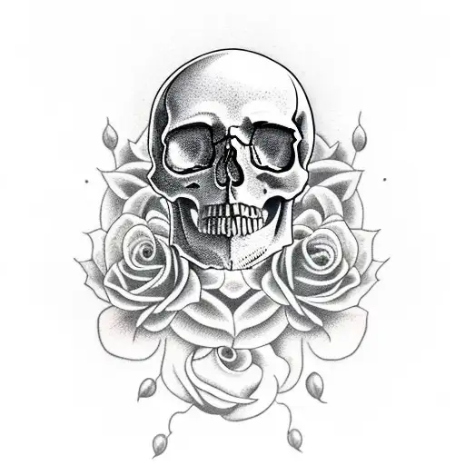 Skull Filled With Roses