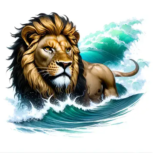 Lion Spartan God Ocean