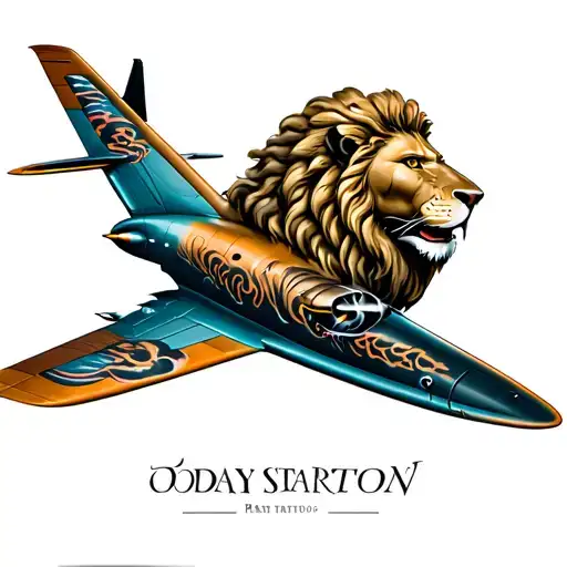 Lion Spartan God Ocean Plane