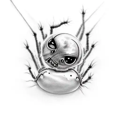 Tear In Skin With Baby Spiders Crawling Out