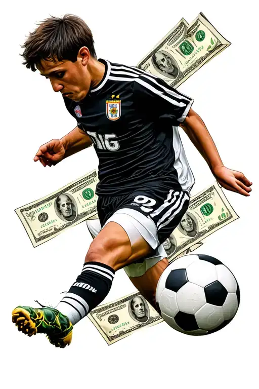 Soccer And Money Symbols