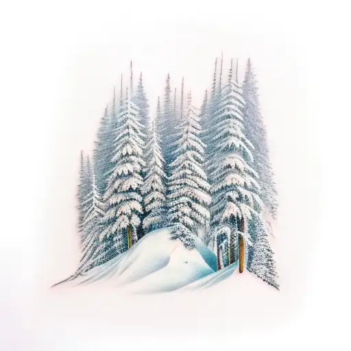 Mountain And Redwoods