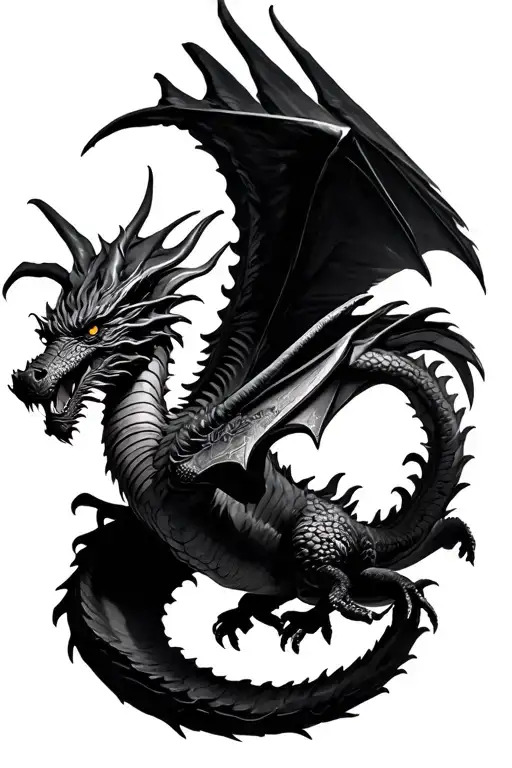 Caraxes From House Of The Dragon Flying