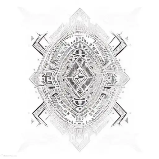 Aztec Patterned Guitar Body