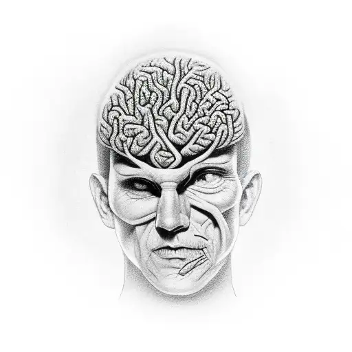 Head With A Tree Inside The Brain