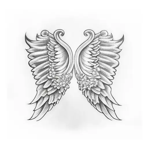 Two Large Angel Wings
