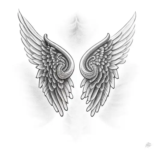 Angel Wings With A Snake