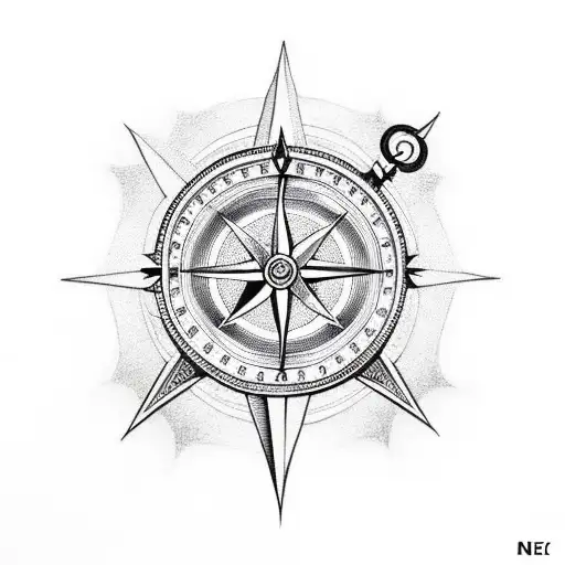 A Dagger With A Compass