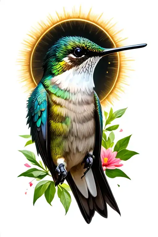 Hummingbird With A Halo