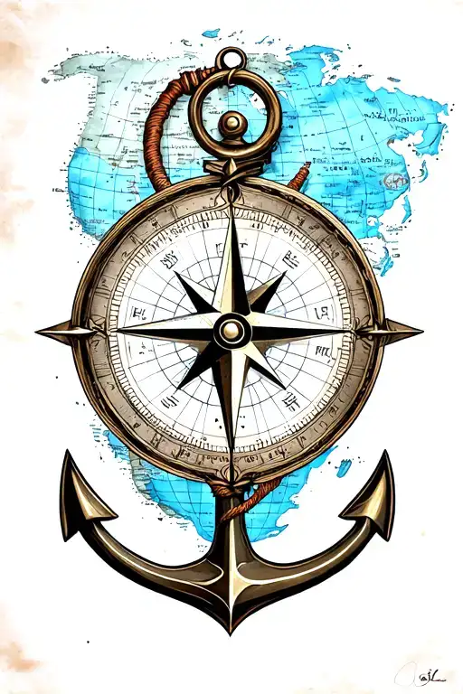 Compass And Anchor Map