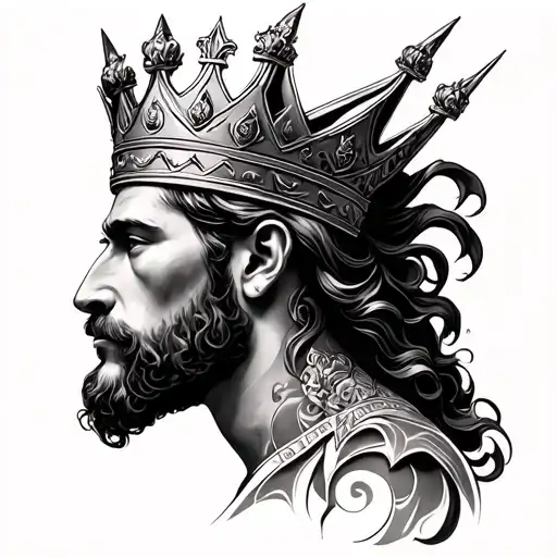 Realist King Tattoo Midas Made With Black And Gray
