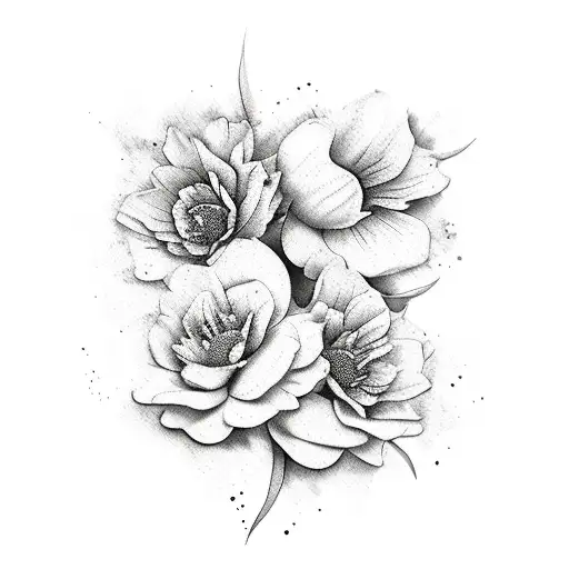 Water Colour Flowers Spine