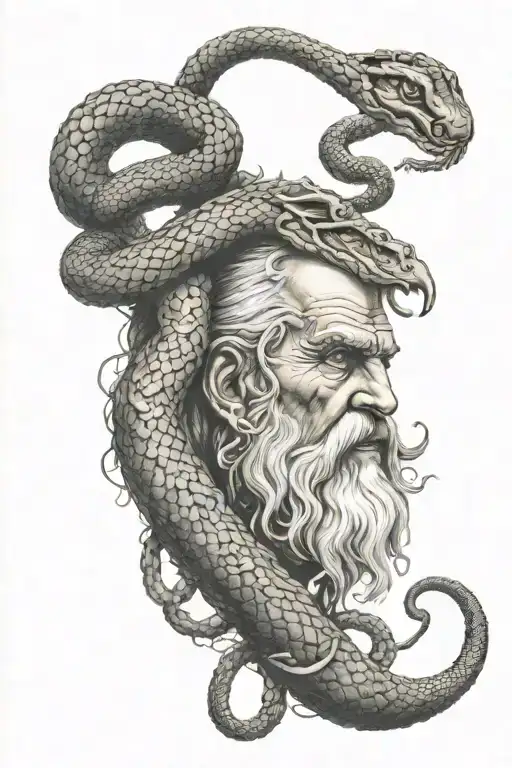 Odin And Snake Wrapped