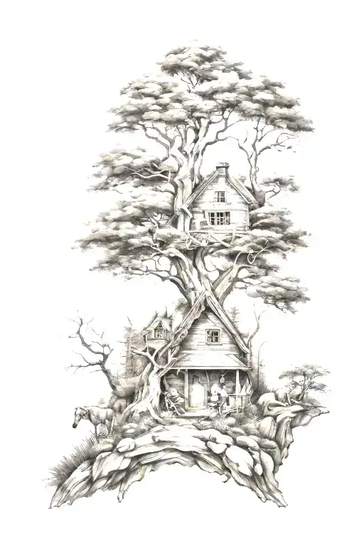 Family In Nature Scene