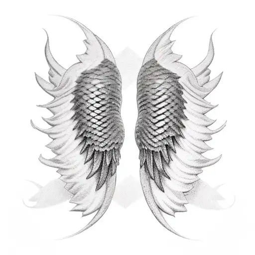 Angel Wings With A Snake