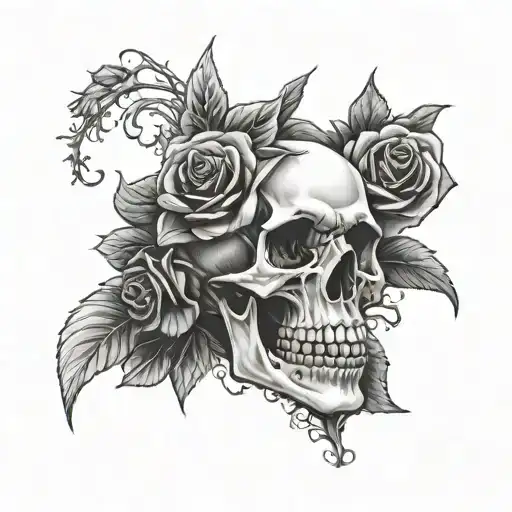 Vampire Skull And Rose